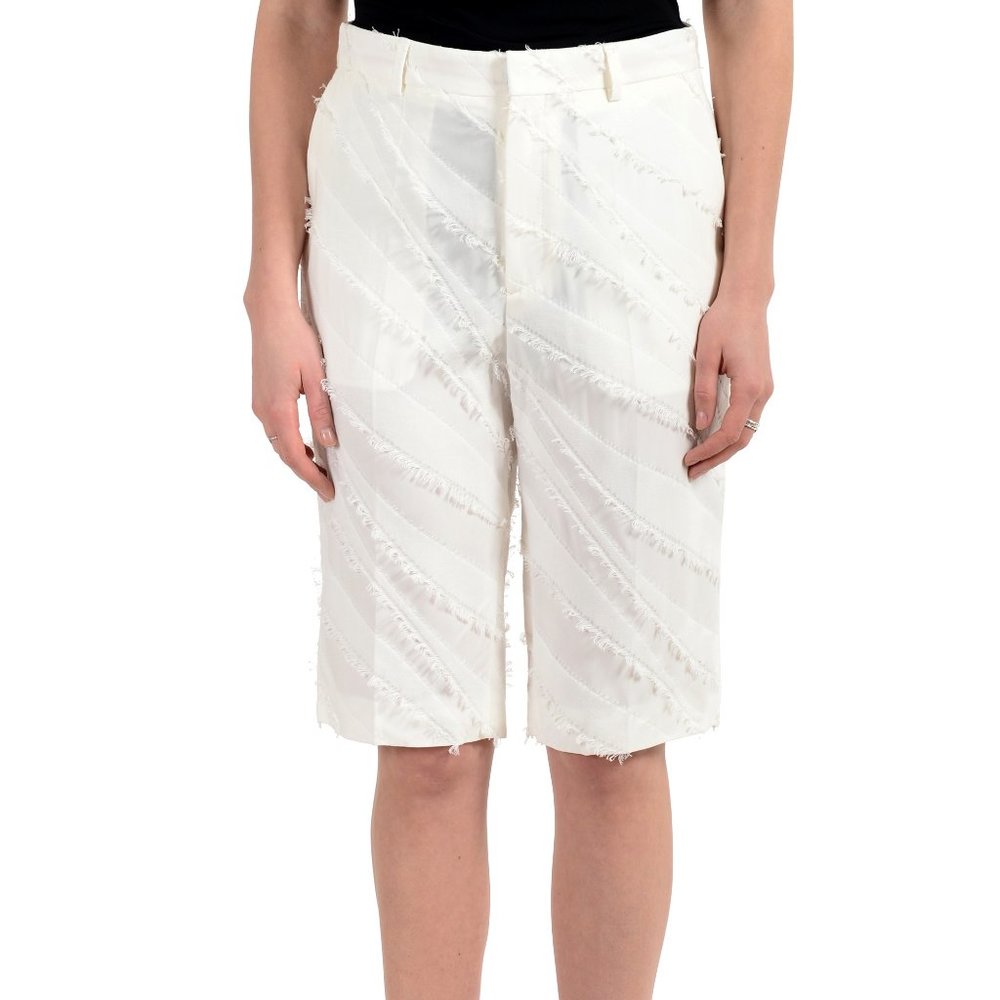 Hugo Boss "HIMANDU180" Off White Bermuda Shorts